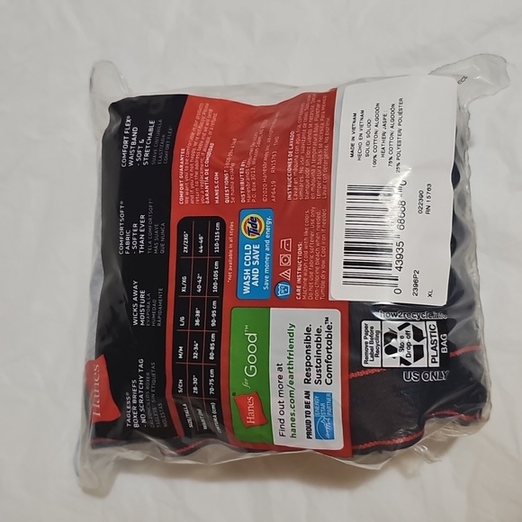 Hanes 2 Tagless Boxer Briefs XL 40"-42" Blues - Picture 2 of 8